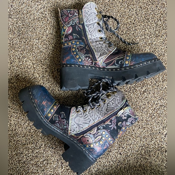 L'Artiste by Spring Step Severe Blue Multi 37 - Picture 4 of 10